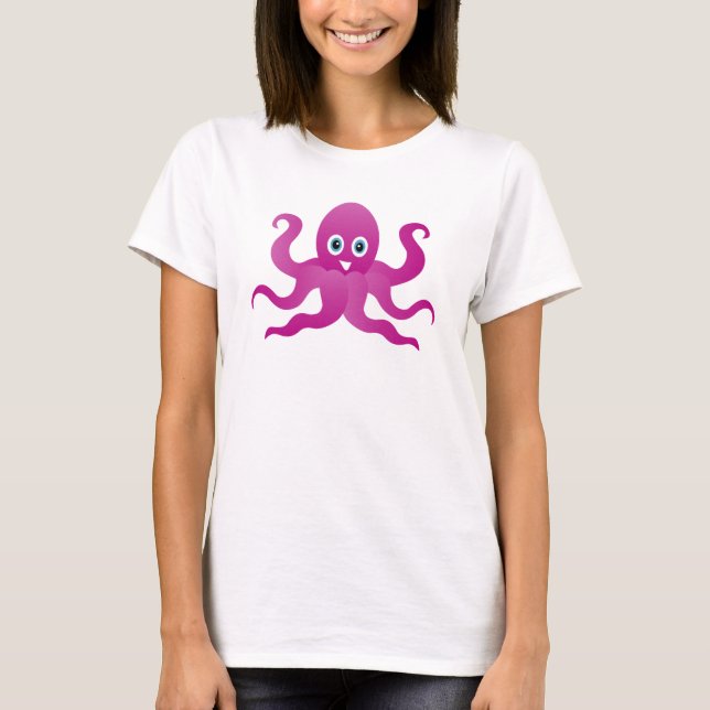 Camiseta Octope morado divertido (Anverso)