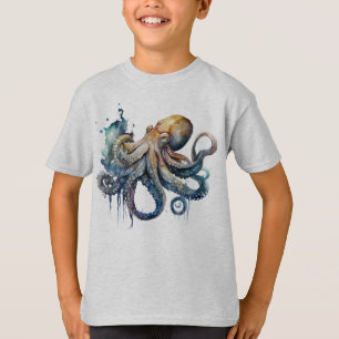Camiseta Octopus acuarela