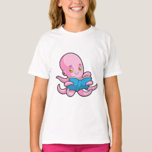 Camiseta Octopus al leer un libro
