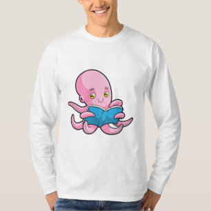 Camiseta Octopus al leer un libro