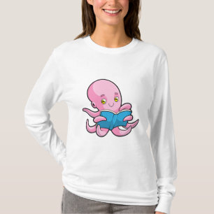 Camiseta Octopus al leer un libro