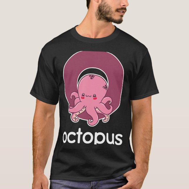 Camiseta Octopus Alphabet Tentacle Squid (Anverso)