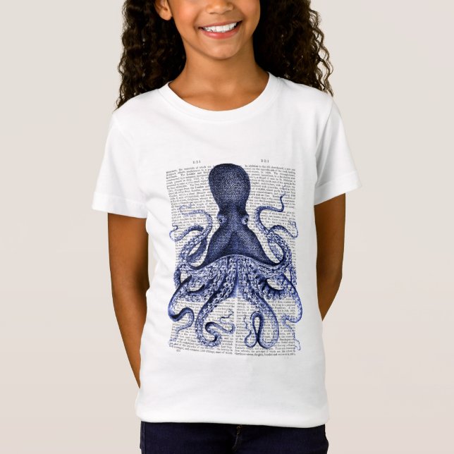 Camiseta Octopus azul (Anverso)