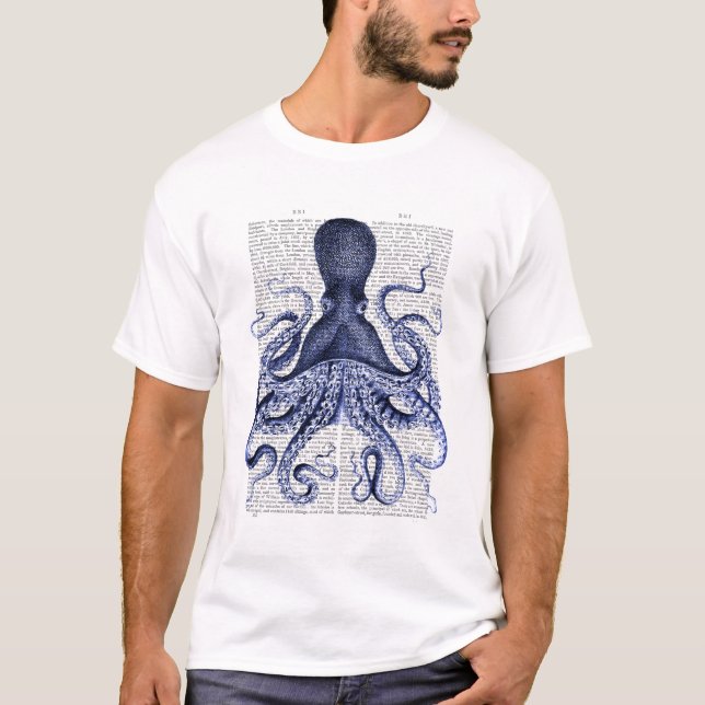 Camiseta Octopus azul (Anverso)