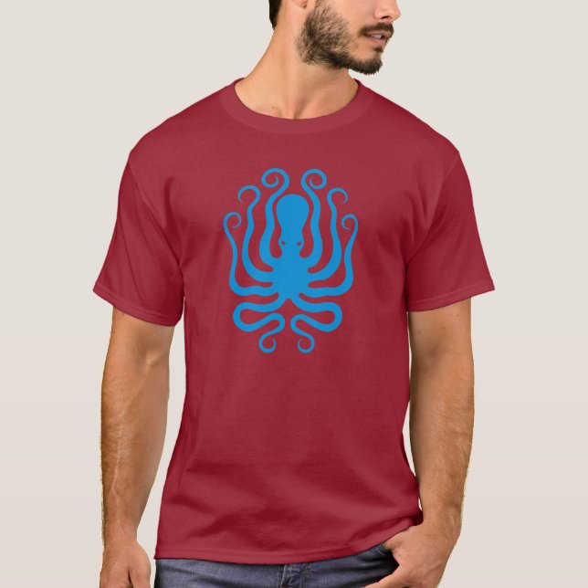 Camiseta Octopus azul claro (Anverso)