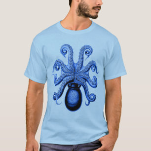 Camiseta Octopus azul vintage 1