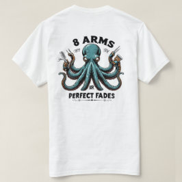 Camiseta Octopus Barber - 8 brazos para desfiles p