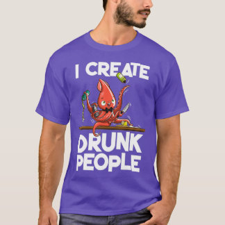 Camiseta Octopus Bartender I Crea Personas Borracho
