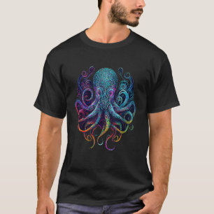 Camiseta Octopus calcáreo geométrico Kraken Colorful Resume