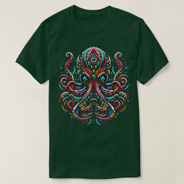 Camiseta Octopus colorista de Ocean Animals (Diseño del anverso)