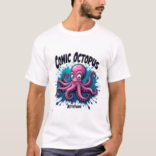 Camiseta Octopus cómico: Diversión y extravagante actitud d
