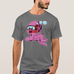 Camiseta Octopus como buceador con Snorkel