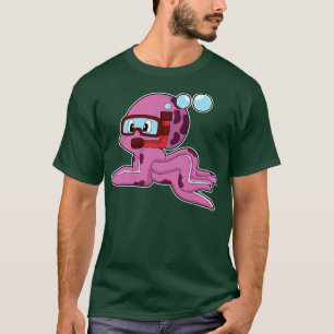 Camiseta Octopus como buceador con Snorkel