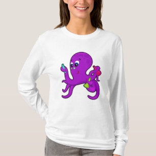 Camiseta Octopus como profesor con equipo de laboratorio