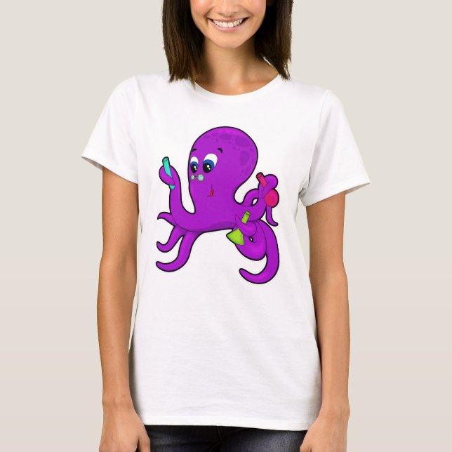 Camiseta Octopus como profesor con equipo de laboratorio (Anverso)