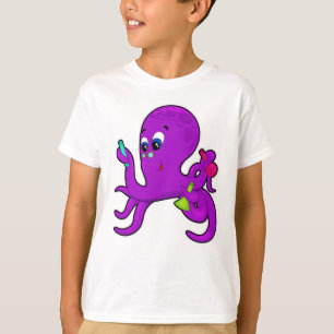 Camiseta Octopus como profesor con equipo de laboratorio
