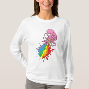 Camiseta Octopus con arcoiris