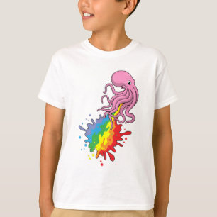 Camiseta Octopus con arcoiris