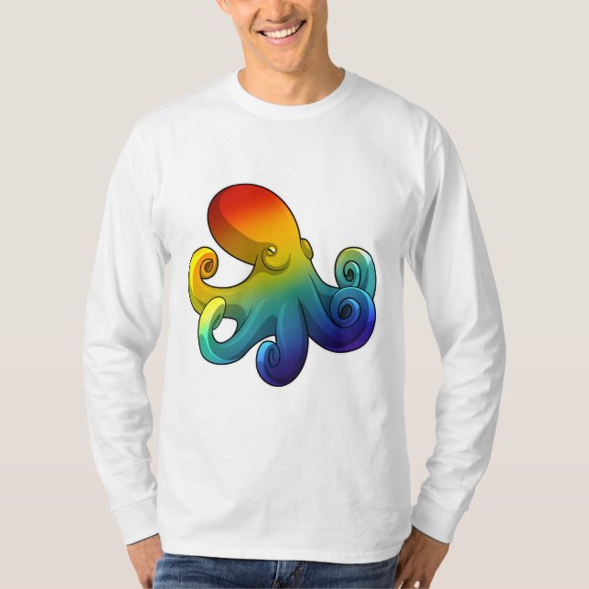 Camiseta Octopus con arcoiris (Anverso)