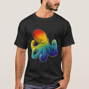 Camiseta Octopus con arcoiris