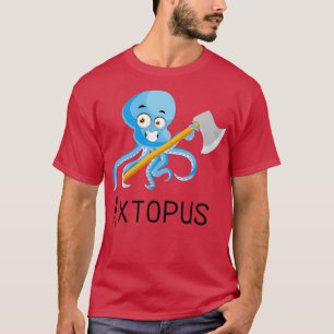 Camiseta Octopus Con Axtopus Ax Puntas De Erupción De Punti