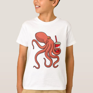 Camiseta Octopus con bebida