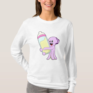 Camiseta Octopus con botella de bebé Leche