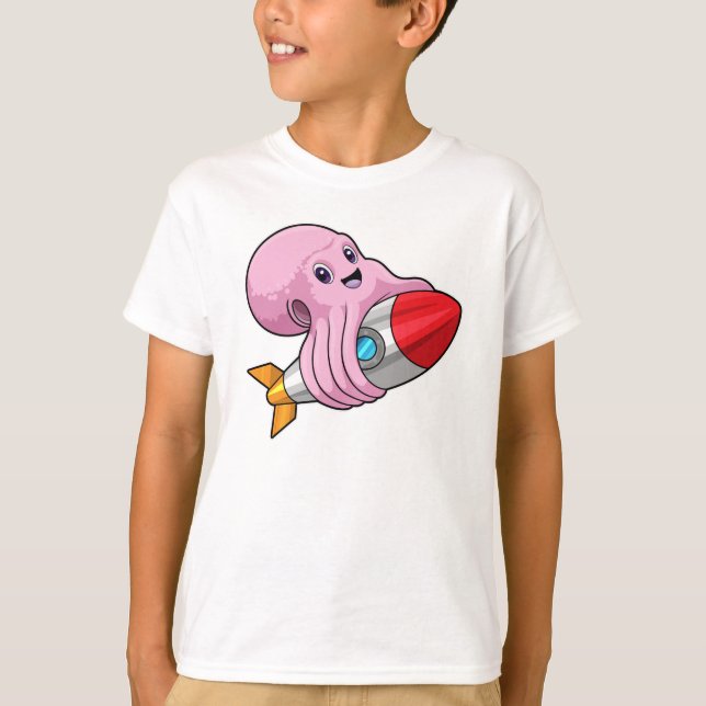 Camiseta Octopus con cohete (Anverso)