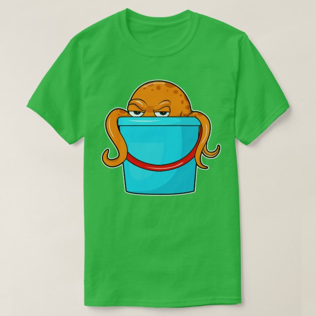 Camiseta Octopus con cubo (Diseño del anverso)