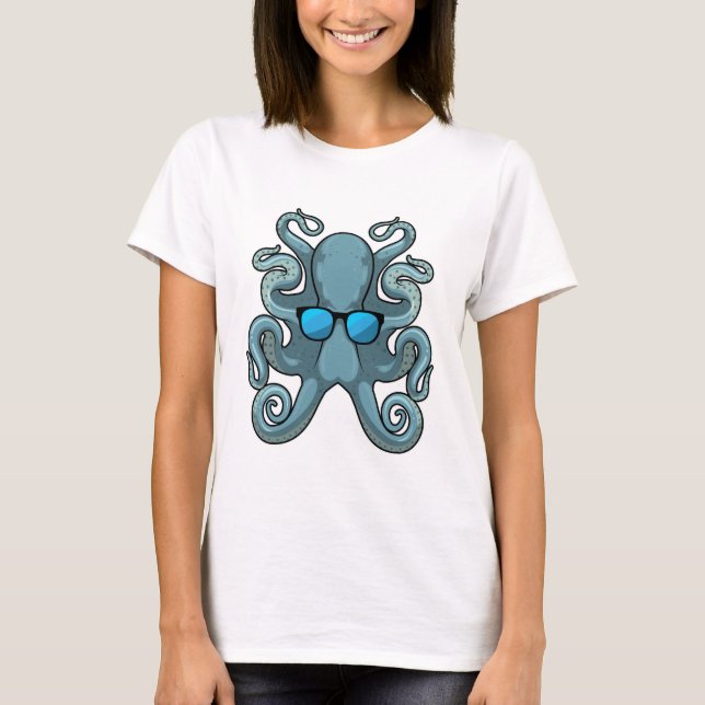 Camiseta Octopus con gafas de sol (Anverso)