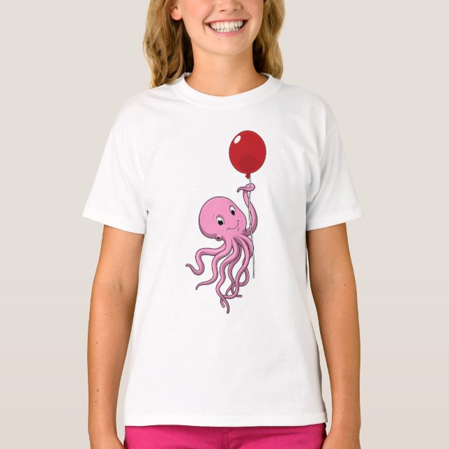Camiseta Octopus con globo (Anverso)