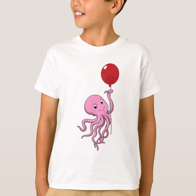 Camiseta Octopus con globo (Anverso)
