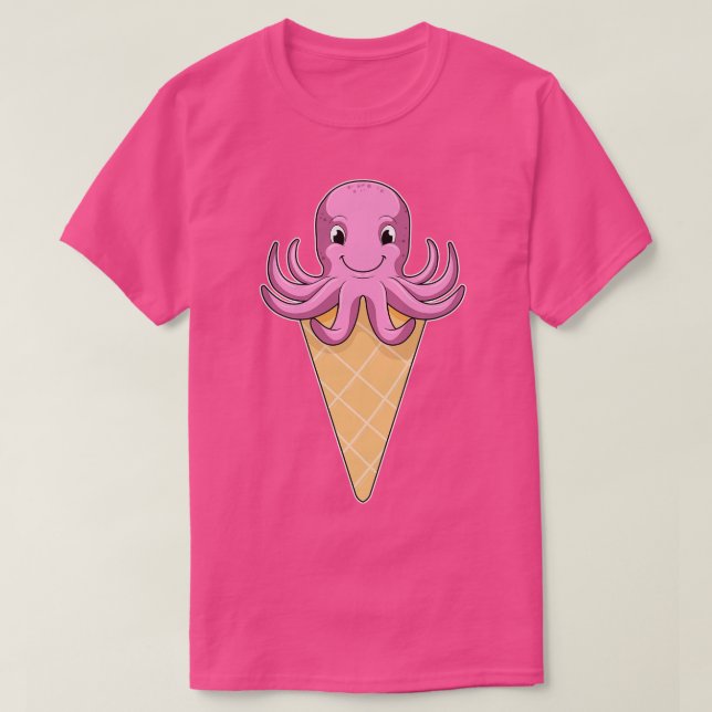 Camiseta Octopus con helado (Diseño del anverso)