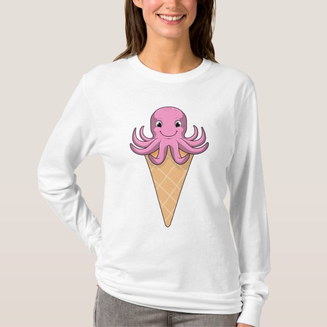 Camiseta Octopus con helado (Anverso)