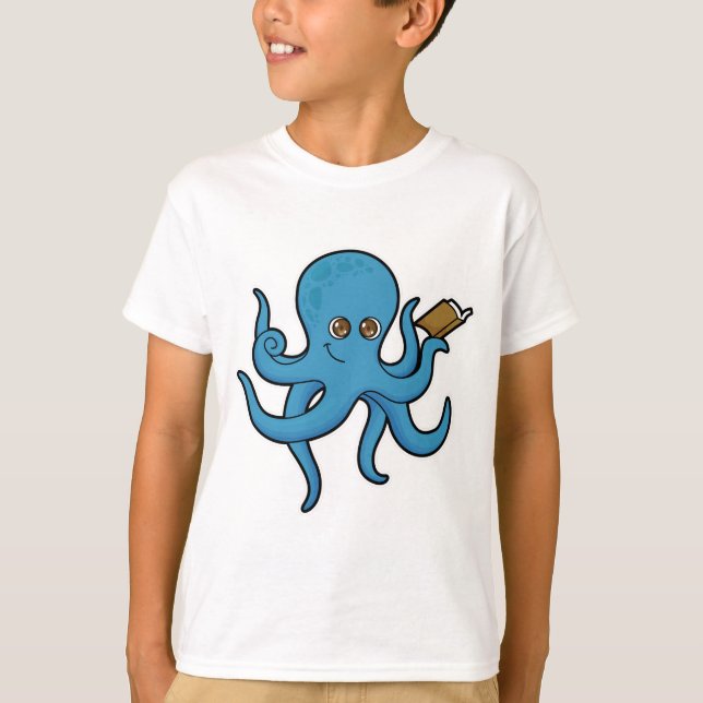 Camiseta Octopus con libro (Anverso)