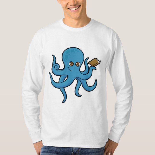 Camiseta Octopus con libro (Anverso)