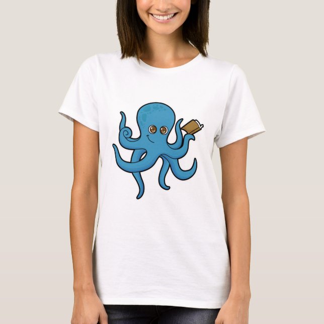 Camiseta Octopus con libro (Anverso)