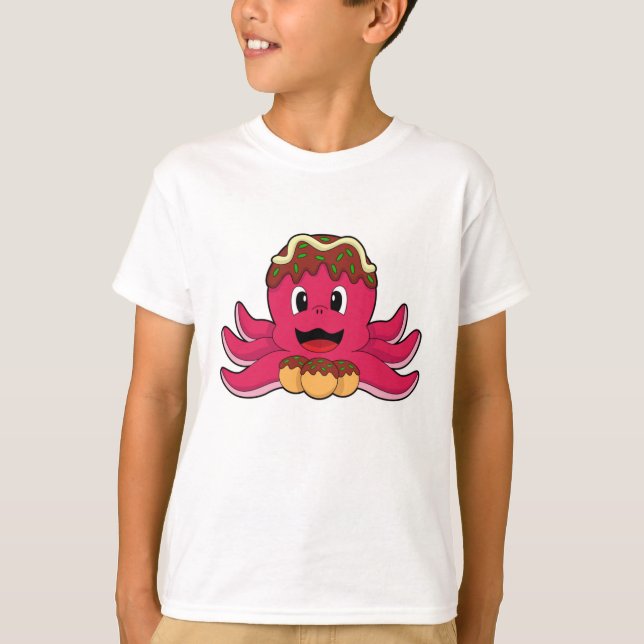 Camiseta Octopus con pastel (Anverso)