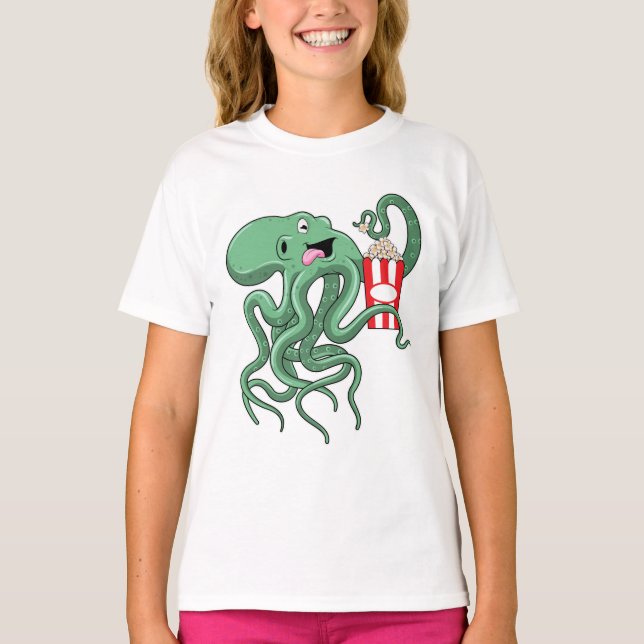 Camiseta Octopus con popcorn (Anverso)