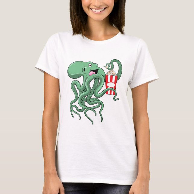 Camiseta Octopus con popcorn (Anverso)