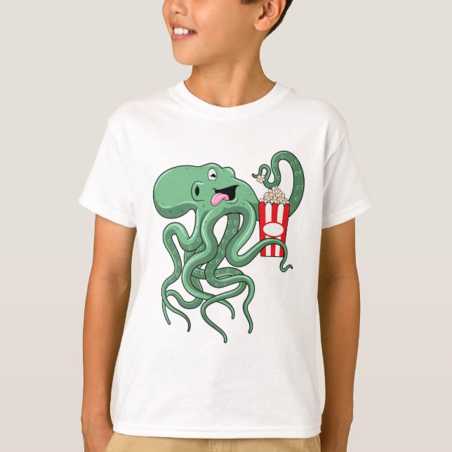 Camiseta Octopus con popcorn (Anverso)