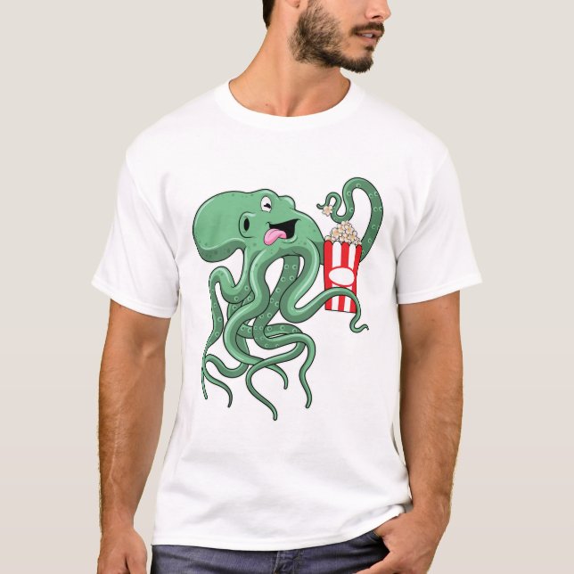 Camiseta Octopus con popcorn (Anverso)