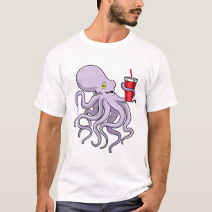 Camiseta Octopus con tazón para beber