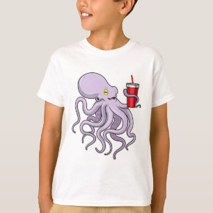 Camiseta Octopus con tazón para beber