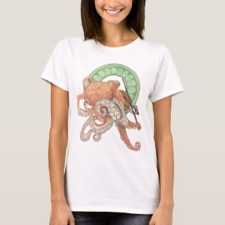 Camiseta Octopus con un pie de noche