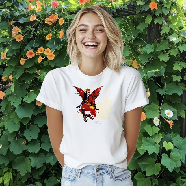 Camiseta Octopus de hadas de Steampunk Rojo (Subido por el creador)