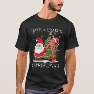Camiseta Octopus De Los Navidades Kraken En Árbol De Navid