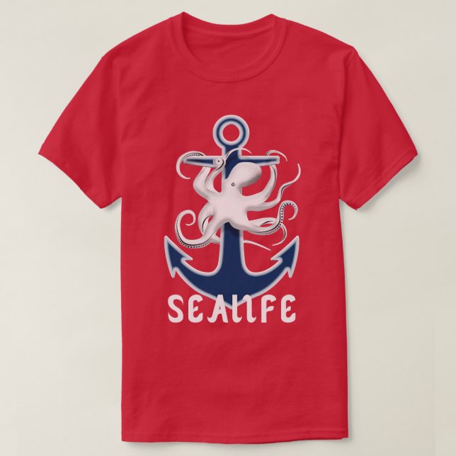 Camiseta Octopus de Sealife en ancla (Diseño del anverso)