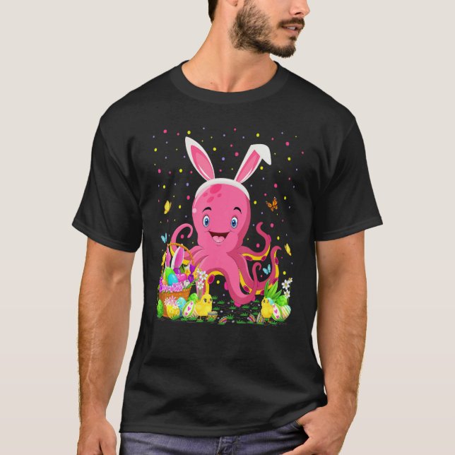 Camiseta Octopus de Semana Santa Caza de Huevos Bunny Octop (Anverso)