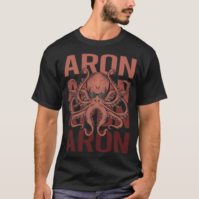 Camiseta Octopus divertidos - Nombre de arón (Anverso)